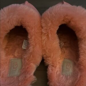 UGG Pink Plush Slippers for Cozy Comfort